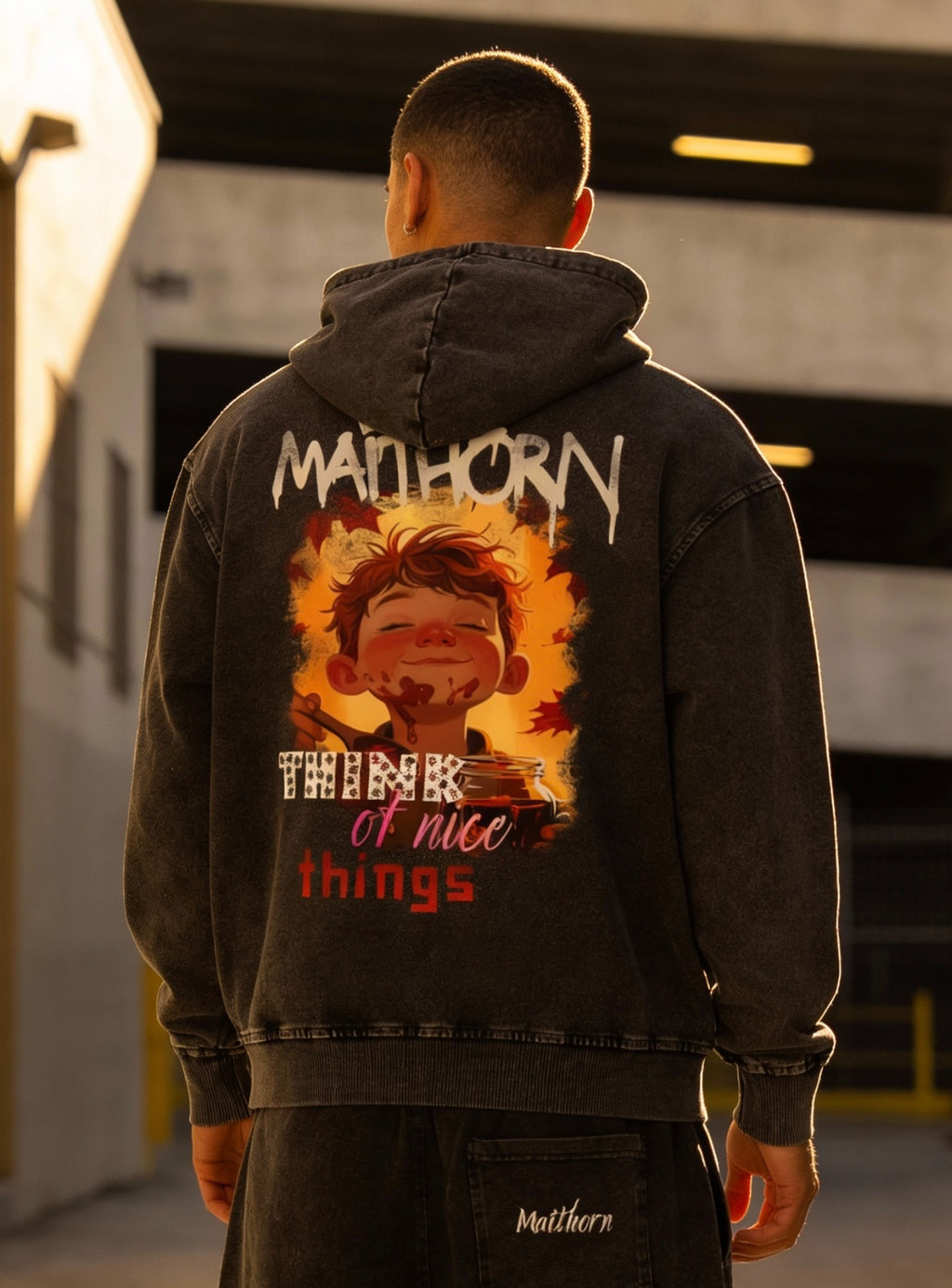 Mapple Flame Oversized Hoodie