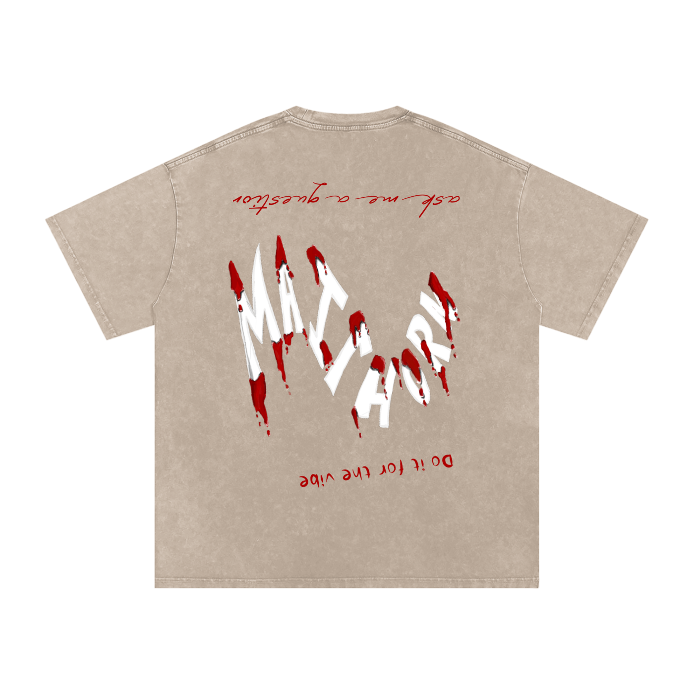 Blood Dripping Oversized Cotton T-Shirt